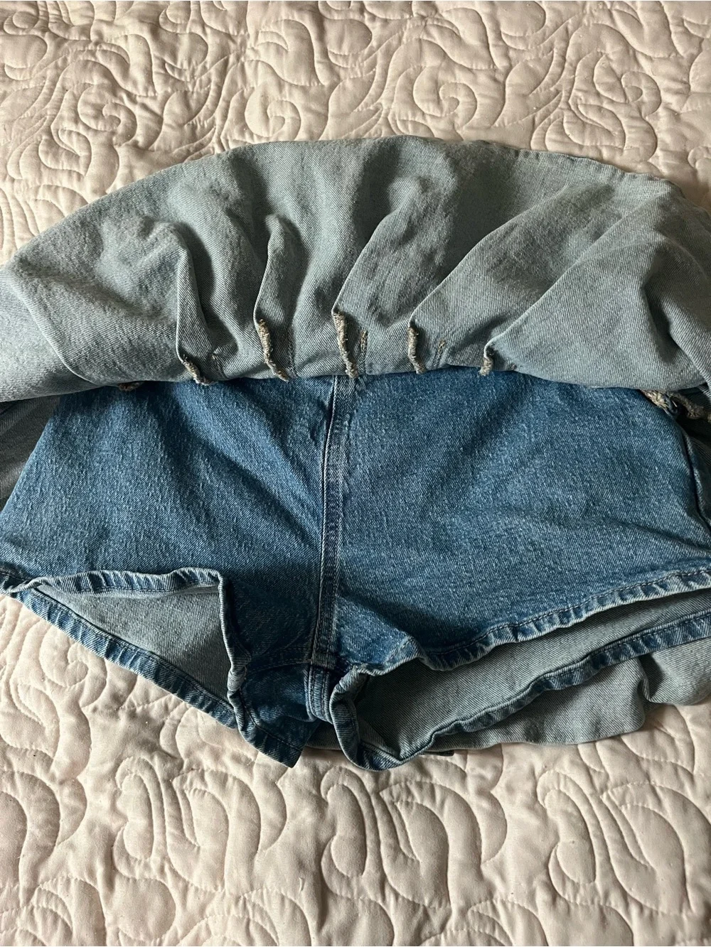 Wild Fable Denim Pleated Mini Skort Blue Size 4